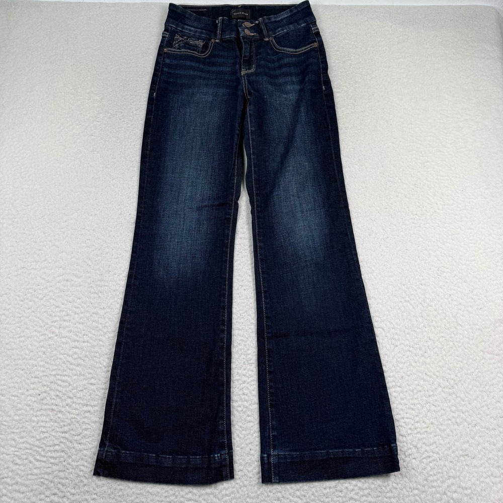 Buckle Black Fit 53 Trouser Jeans Women 25x32 Dark Wash Stretch Mid Rise Flare